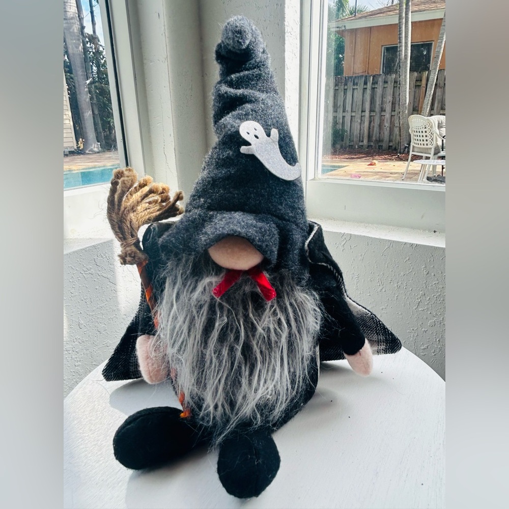 Halloween Gnome with Ghost Hat